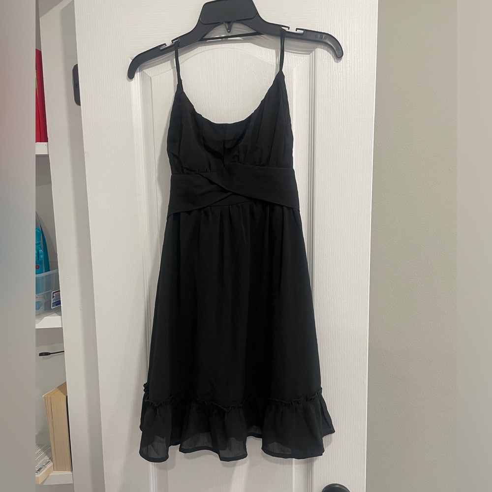 Textured little black dress